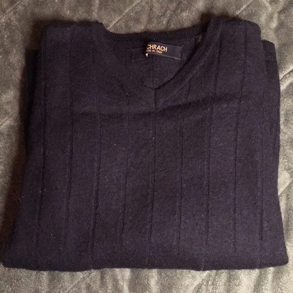WOOL V NECK SWEATER S